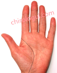 linie a vieții mult curbată